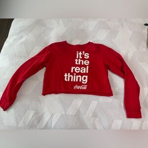Coca Cola Women’s Red Long Sleeve Crop Top